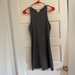 BP Grey Ribbed Racer Back Mini Dress Size M
